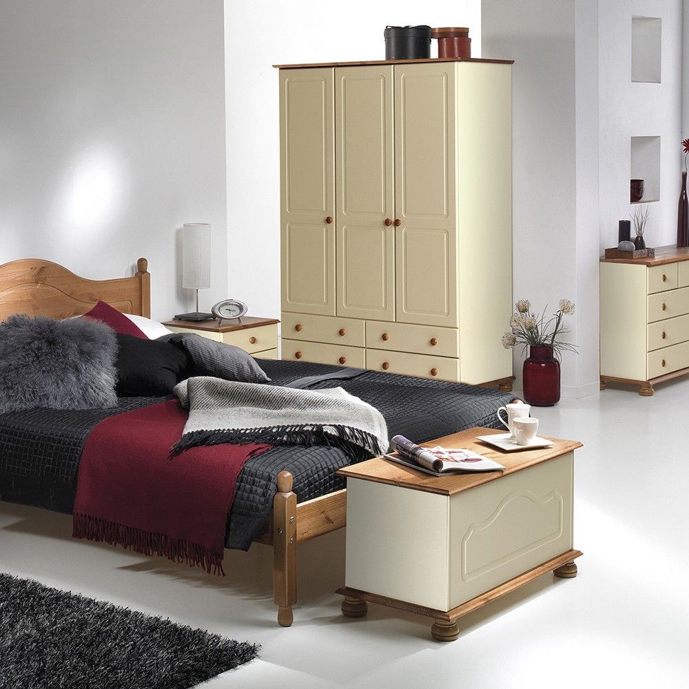 Copenhagen Single Dressing Table in Cream Pine