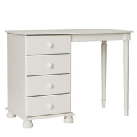 Thumbnail for Traditional White 4 Drawer Dressing Table With White Wooden Handles