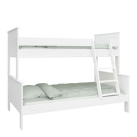 Thumbnail for White Wooden Kids Triple Bunk Bed Single Over Double