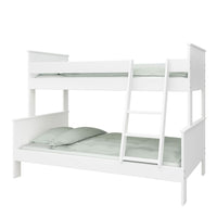 Thumbnail for White Wooden Kids Triple Bunk Bed Single Over Double