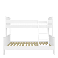 Thumbnail for White Wooden Kids Triple Bunk Bed Single Over Double