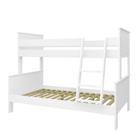 Thumbnail for White Wooden Kids Triple Bunk Bed Single Over Double