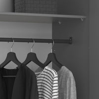 Thumbnail for 3 Doors Wardrobe Folkestone Grey with Leather Handles