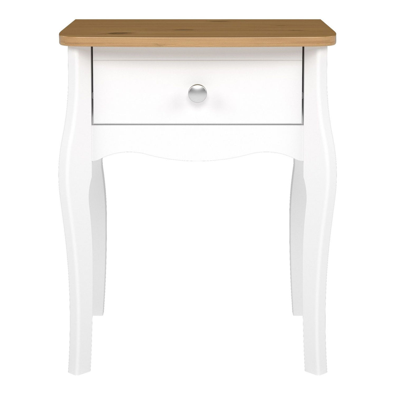 Baroque Nightstand Pure White Iced Coffee Lacquer