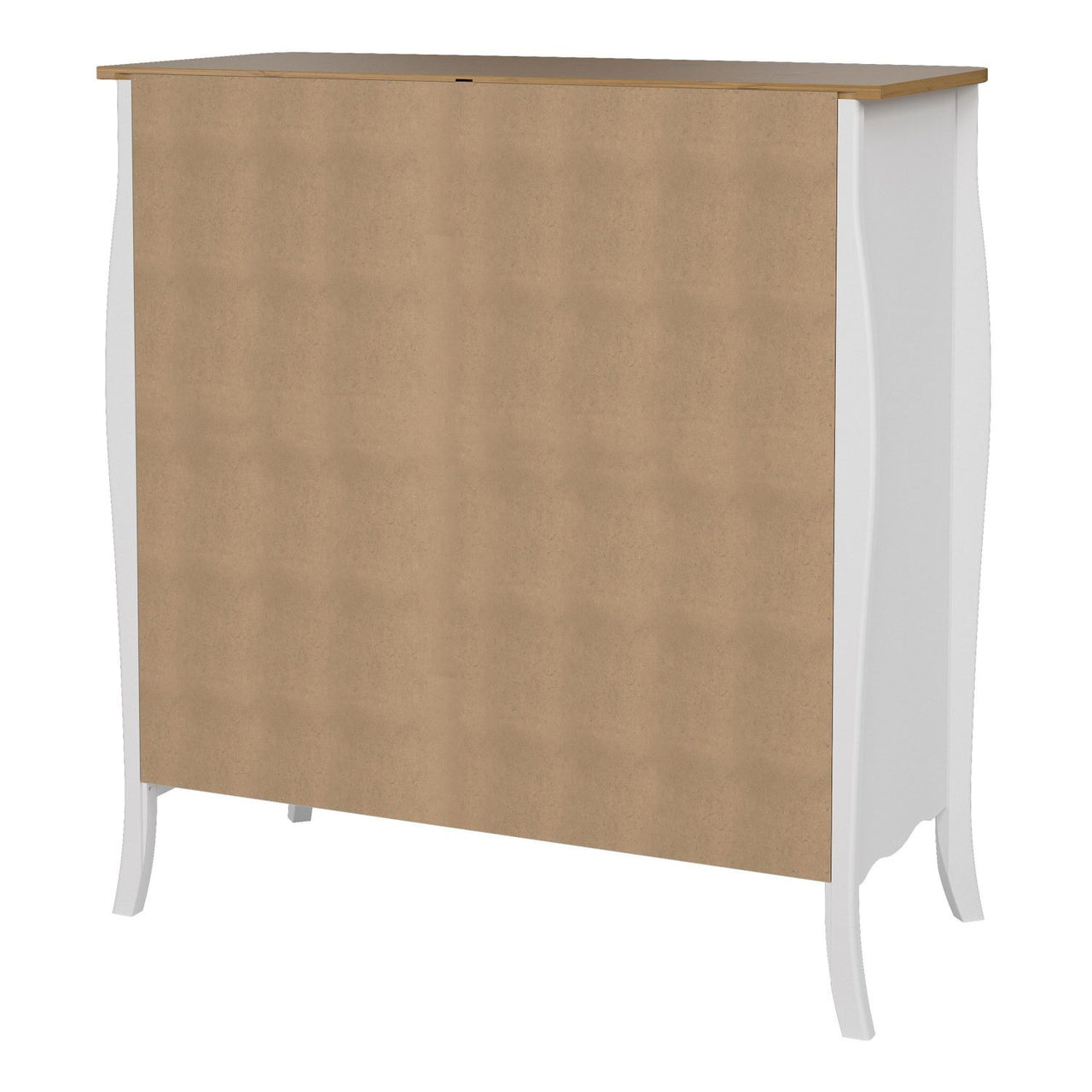 Baroque Sideboard 2 Doors 1 Drawer, Pure White Iced Coffee Lacquer