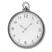 Thumbnail for Silver Finished Metal Round Pocket Style Watch Wall Clock Transitional Glam Chic And Sleek