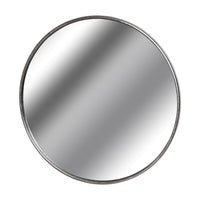 Thumbnail for Silver Foil Finish Large Circular Metal Mirrored Glass Wall Mirror 125cm