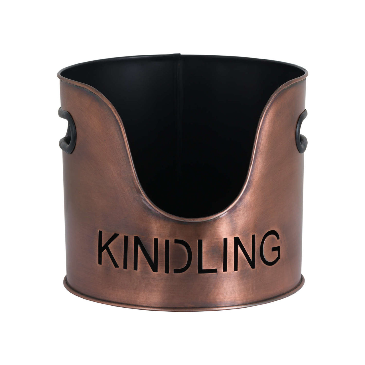 Copper Finish Logs And Kindling Buckets With Matchstick Holder Fire Hearth Set