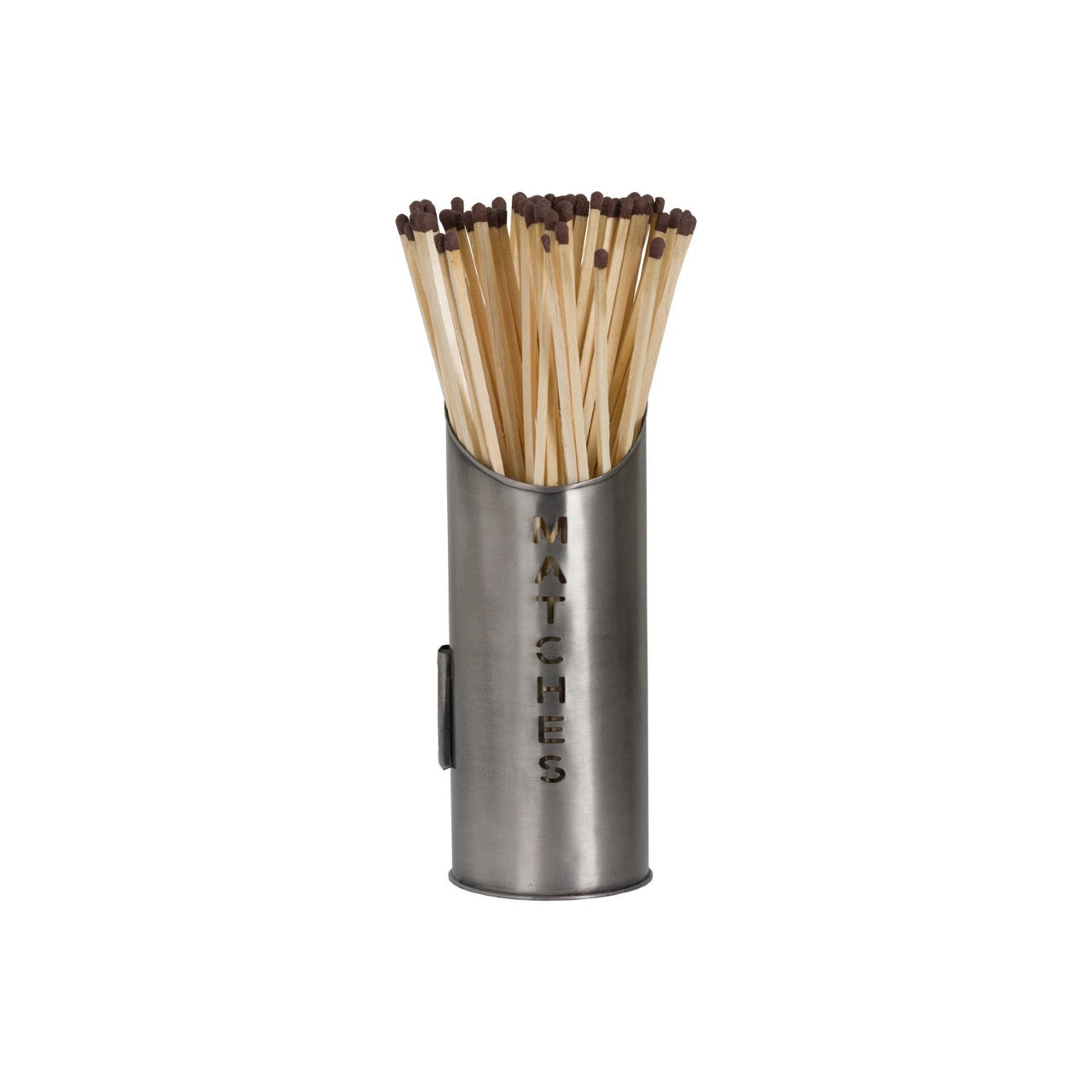 Modern Trendy Pewter Finish Logs And Kindling Buckets And Matchstick Set 32x34cm