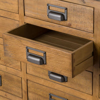 Thumbnail for Pine Wood and Metal Wide Large 20 Drawer Merchant Apothecary Chest of 20 Drawers