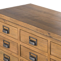 Thumbnail for Pine Wood and Metal Wide Large 20 Drawer Merchant Apothecary Chest of 20 Drawers