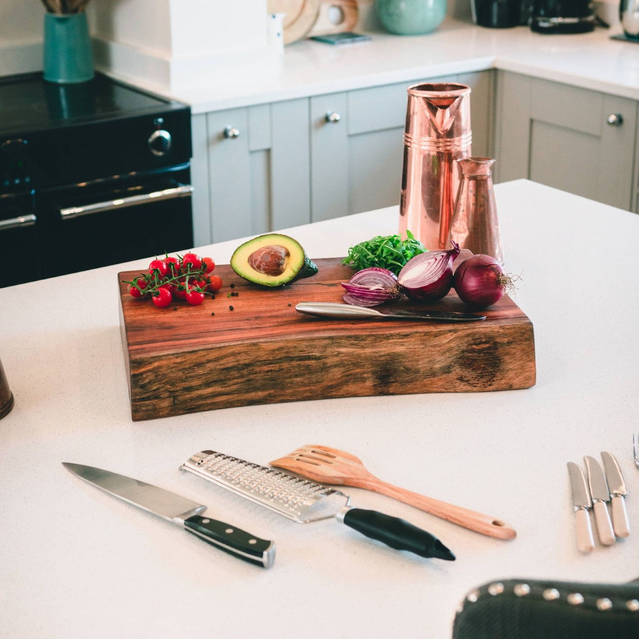 Live Edge Collection Brown Indian Acacia Wood Pyman Chopping Board