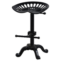 Thumbnail for Modern Height Adjustable Black Metallic Tractor Seat Industrial Bar Stool 86x37cm