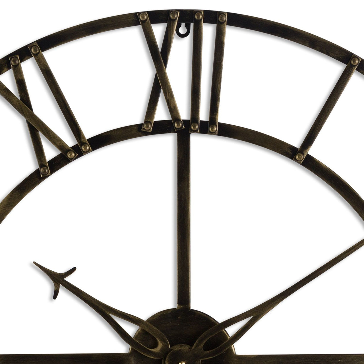 Antique Brass Roman Numerals Vintage Style Skeleton Wall Clock 80cm