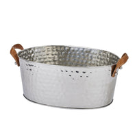 Thumbnail for Silver Large Leather Handled Champagne Cooler