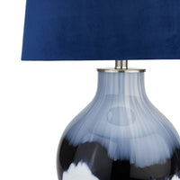 Thumbnail for Ice Shadows Table Lamp With Navy Blue Lampshade