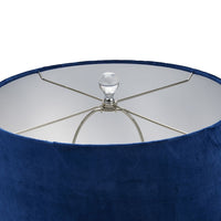 Thumbnail for Ice Shadows Table Lamp With Navy Blue Lampshade