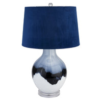 Thumbnail for Ice Shadows Table Lamp With Navy Blue Lampshade