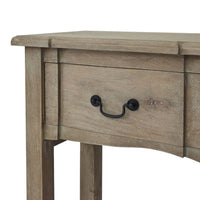 Thumbnail for French Style Rustic Washed Hard Wood 1 Drawer Console Table