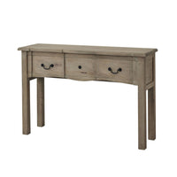 Thumbnail for French Style Rustic Washed Hard Wood 1 Drawer Console Table