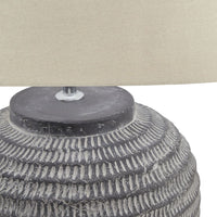 Thumbnail for Amalfi Grey Stone Carved Lamp