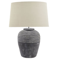 Thumbnail for Amalfi Grey Stone Carved Lamp