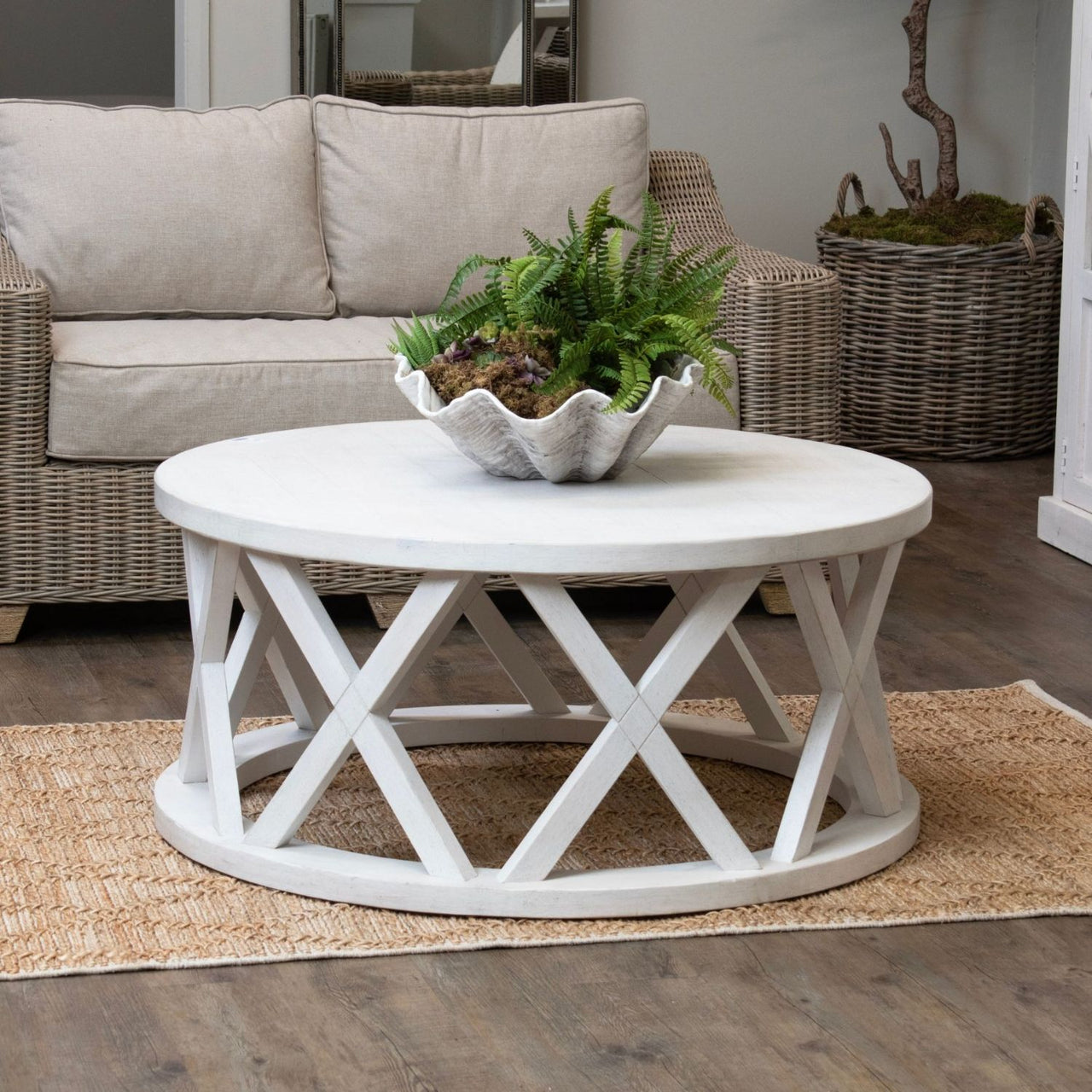 Stamford Plank Collection Round Coffee Table