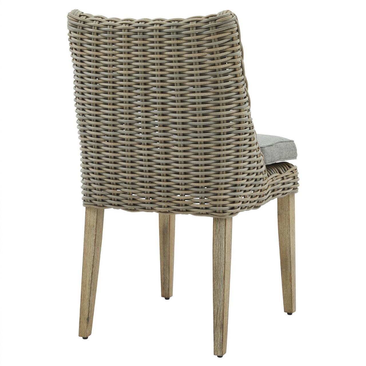 Beige Rattan Outdoor Round Dining Chair