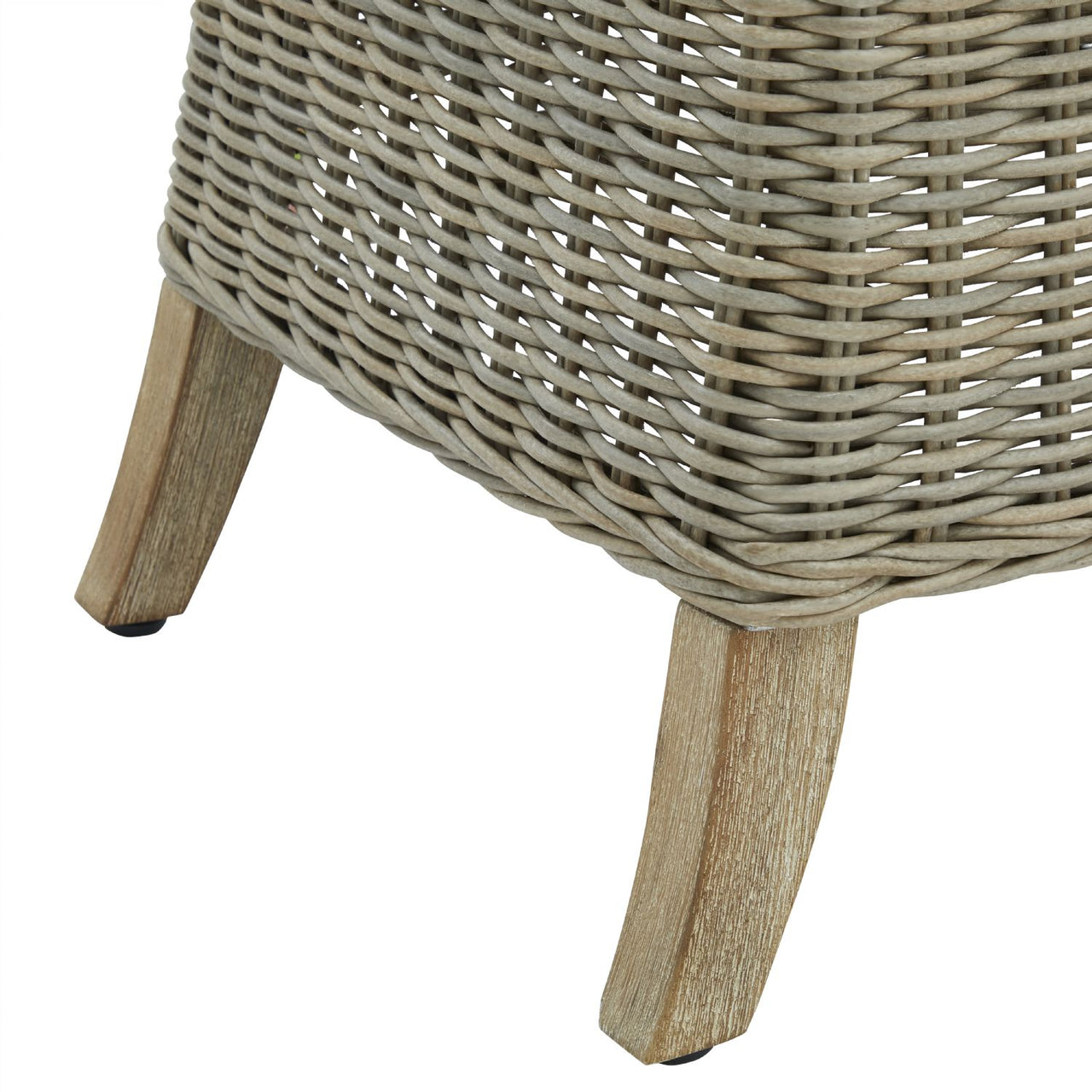 Beige Rattan Outdoor Dining Chair