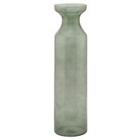 Thumbnail for Smoked Sage Glass Tall Fluted Vase