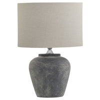 Thumbnail for Amalfi Grey Table Lamp With Linen Shade