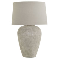 Thumbnail for Athena Aged Stone Tall Table Lamp With Linen Shade