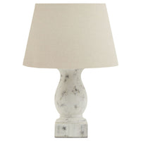 Thumbnail for Darcy Antique White Pillar Table Lamp With Linen Shade