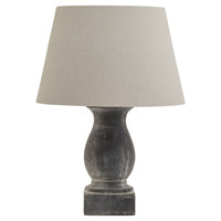 Thumbnail for Amalfi Grey Pillar Table Lamp With Linen Shade