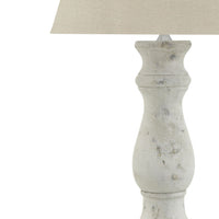 Thumbnail for Darcy Antique White Candlestick Table Lamp With Linen Shade