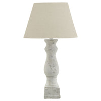 Thumbnail for Darcy Antique White Candlestick Table Lamp With Linen Shade