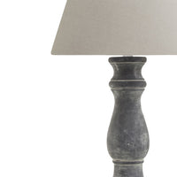 Thumbnail for Amalfi Grey Candlestick Table Lamp With Linen Shade