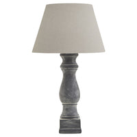 Thumbnail for Amalfi Grey Candlestick Table Lamp With Linen Shade