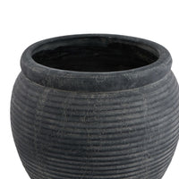 Thumbnail for Amalfi Grey Rimmed Large Plant Pot