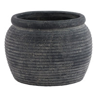 Thumbnail for Amalfi Grey Rimmed Large Plant Pot