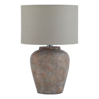 Thumbnail for Siena Brown Table Lamp With Linen Shade