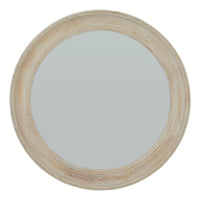 Thumbnail for Washed Wood Round Framed Mirror