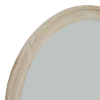 Thumbnail for Washed Wood Round Framed Large Mirror