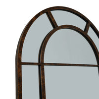 Thumbnail for Rust Effect Large Arched Window Mirror