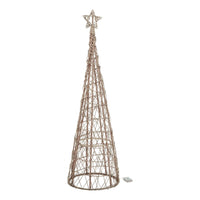 Thumbnail for Large LED Wicker Christmas Tree With Star