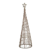 Thumbnail for Large LED Wicker Christmas Tree With Star