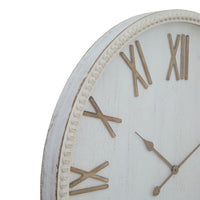 Thumbnail for Large Rustic White Clock With Beaded Frame