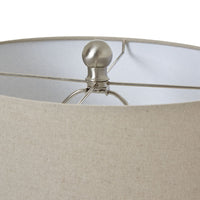 Thumbnail for White Ceramic Ginger Jar Lamp With Linen Shade