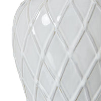 Thumbnail for White Ceramic Ginger Jar Lamp With Linen Shade