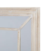 Thumbnail for Large Washed Wood Framed Window Mirror